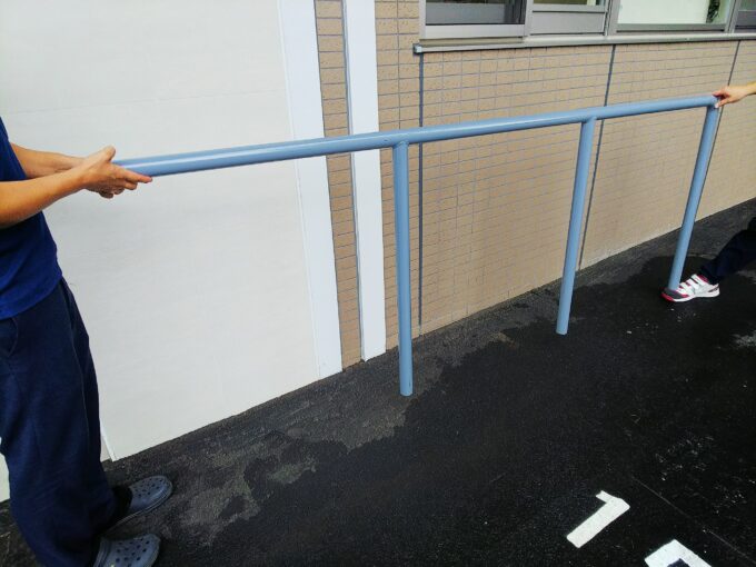歩廊手摺リニューアル