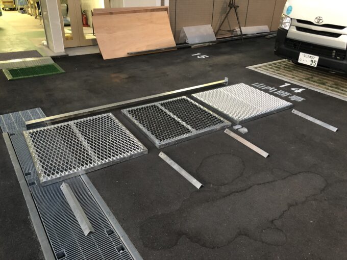 点検用エキスパンドメタル足場一式
